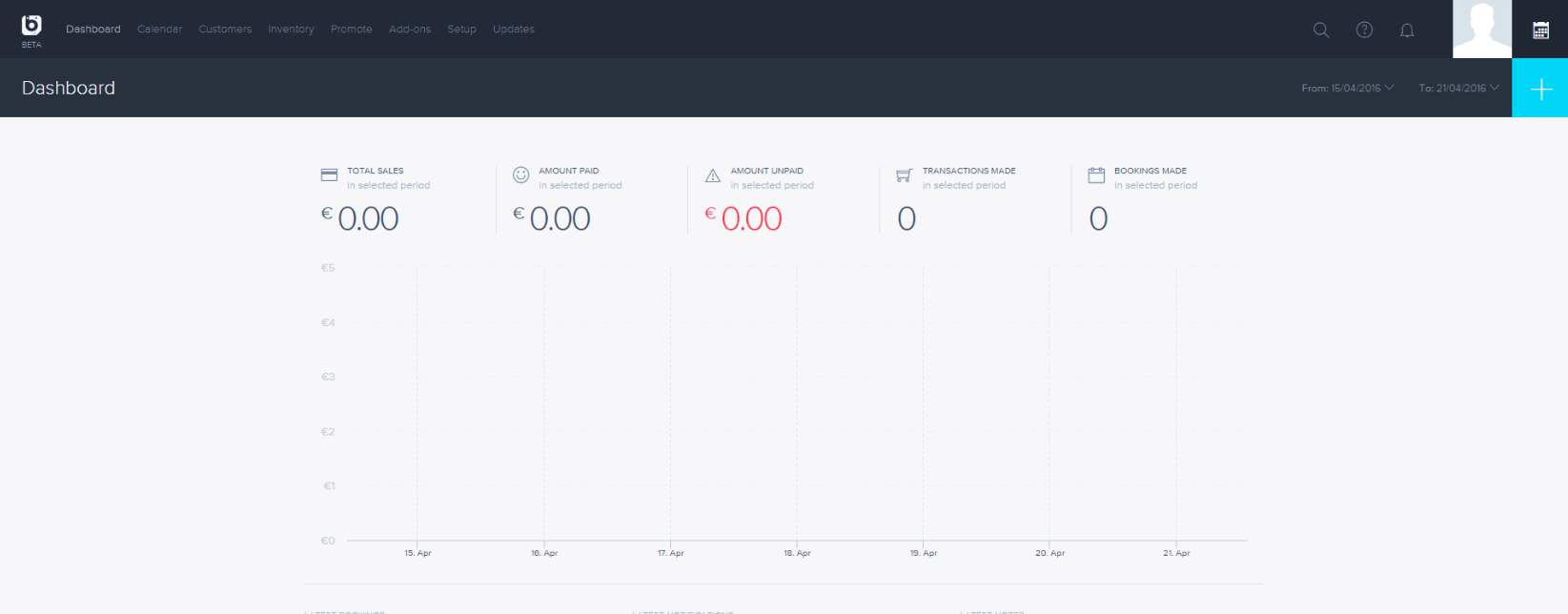 I liked Bookify’s dashboard; the options I wanted were all available with one click.